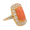Bague 52 Bague en or jaune 18 carats avec corail et diamants 58 Facettes 3981318RV