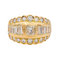 Bague 53 Bague en or jaune 18 carats sertie de diamants 58 Facettes 3981322RV