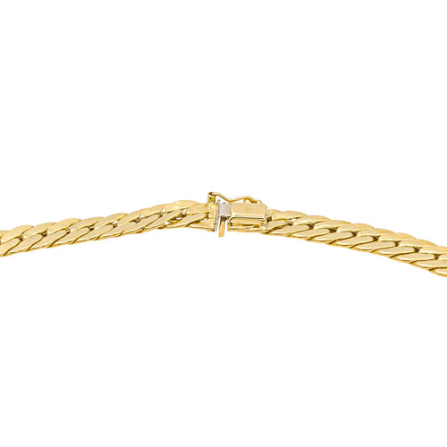 Collier Collier chaîne maille anglaise en or jaune et blanc 18 carats 58 Facettes 3995436CN