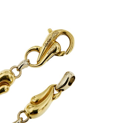 Collier Chimento - Collier maille fantaisie en or jaune et blanc 18 ct 58 Facettes 39995