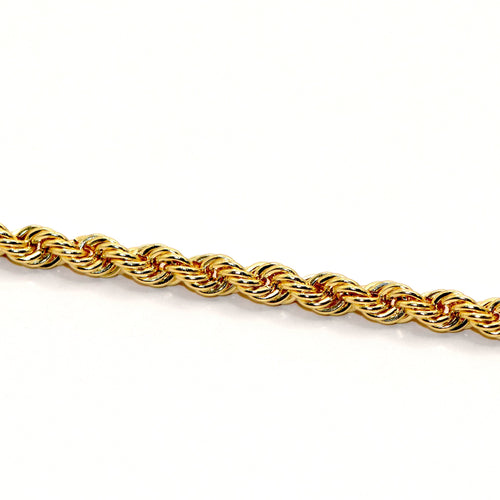 Kolye 18 ayar sarı altın yarı dolu halat kolye 60 cm 58 Facettes 93482424