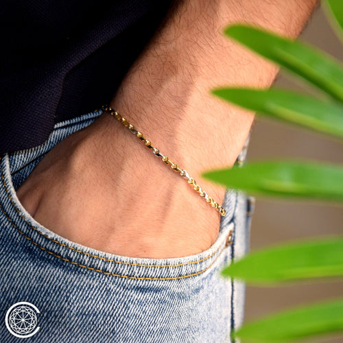 Bracelet Two-tone bracelet in 18k gold, 21 cm 58 Facettes EC00GB290A0CE