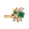 Bague 54.5 Bague en or jaune 18 carats avec émeraudes et diamants 58 Facettes 4002850CN