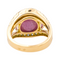 Bague 56 Bague en or jaune 18 carats avec rubis cabochon et diamants 58 Facettes 4002852CN