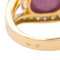 Bague 56 Bague en or jaune 18 carats avec rubis cabochon et diamants 58 Facettes 4002852CN