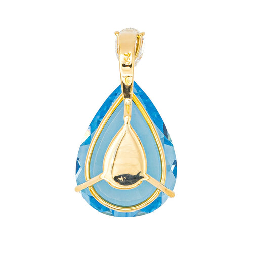 Pendentif Pendentif en or jaune 18 carats, topaze et diamant 58 Facettes 4002853CN