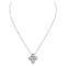 Collier Collier - Pendentif trèfle géométrique en or blanc et diamants 58 Facettes 4013324CN