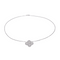 Collier Collier - Pendentif trèfle géométrique en or blanc et diamants 58 Facettes 4013324CN