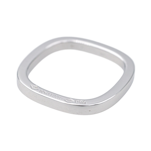 Bague 45 Dinh Van - Bague alliance carrée en or blanc 18 carats 58 Facettes 4061239CN