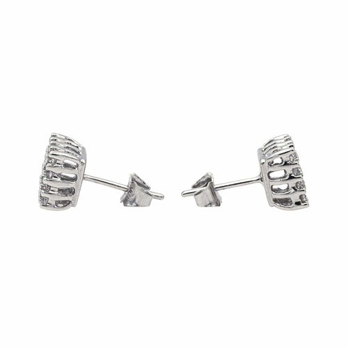 Boucles d'oreilles Boucles d’oreilles puces en or blanc 18 carats et diamants 58 Facettes 4061321CN