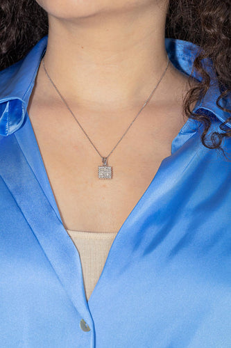 Collier Collier pendentif - Diamants en or blanc 18 carats 58 Facettes 4061322CN