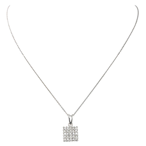 Collier Collier pendentif - Diamants en or blanc 18 carats 58 Facettes 4061322CN