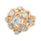 Bague 53.5 Bague en or rose 18 carats sertie de diamants taille ancienne 58 Facettes 4061323CN