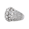 Bague 51 Bague cocktail en or blanc 18 carats pavée de diamants 58 Facettes 4061324CN