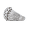 Bague 51 Bague cocktail en or blanc 18 carats pavée de diamants 58 Facettes 4061324CN