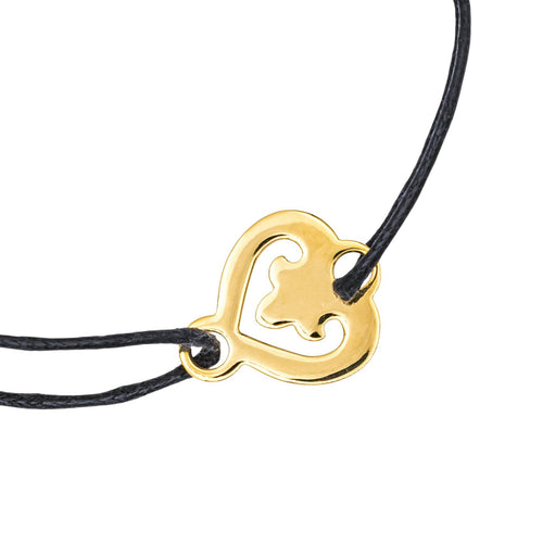 Bracelet O.J. Perrin Légendes - Bracelet cœur en or jaune 18 carats 58 Facettes 4061984CN