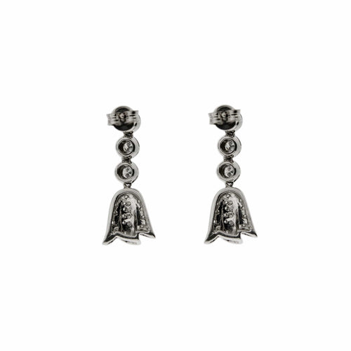 Boucles d'oreilles Boucles d’oreilles pendantes en or blanc 18 ct avec diamants 58 Facettes 40631