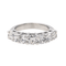 Bague 50 Alliance demi-tour - Bague en or blanc 18 carats et diamants 58 Facettes 4086045CN
