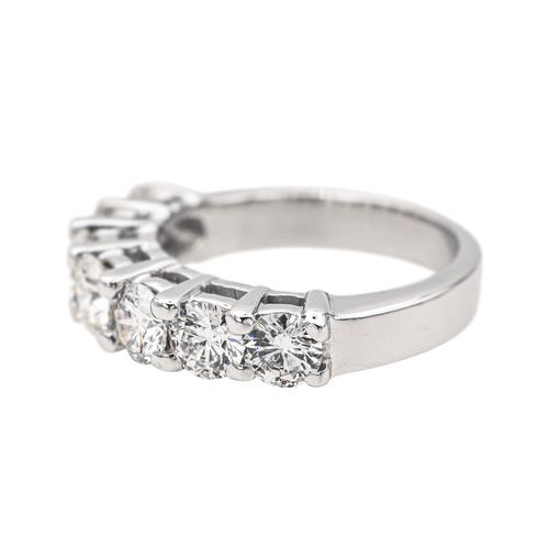 Bague 50 Alliance demi-tour - Bague en or blanc 18 carats et diamants 58 Facettes 4086045CN
