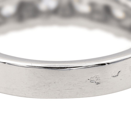 Bague 50 Alliance demi-tour - Bague en or blanc 18 carats et diamants 58 Facettes 4086045CN