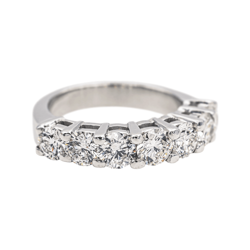 Bague 50 Alliance demi-tour - Bague en or blanc 18 carats et diamants 58 Facettes 4086045CN