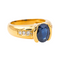 Bague 54 Bague en or jaune 18 carats au saphir et diamants 58 Facettes 4099642CN
