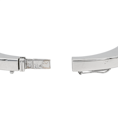 Bracelet Bracelet jonc en or blanc 18 carats avec diamant taille brillant 58 Facettes 4125740RV