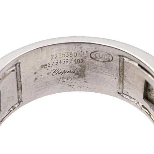 Bague 55 Chopard - Bague chevalière bandeau en or blanc 18 carats à tourmaline 58 Facettes 4134629CN