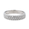 Bague 53 Bague demi-alliance en or blanc 18 carats et diamants 58 Facettes 4144058RV
