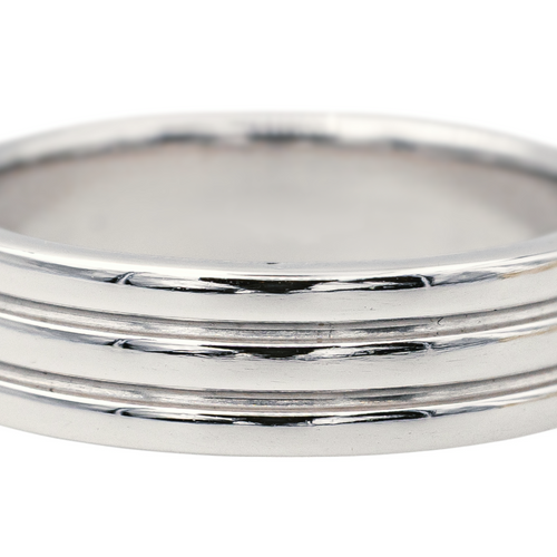 Bague 54 Boucheron Godron - Alliance en platine 950 58 Facettes 4146853RV