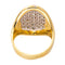 Bague 57.5 Bague en or jaune et blanc 18 carats sertie de diamants 58 Facettes 4148028RV