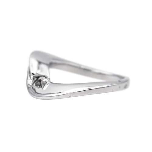 Bague 51 Bague solitaire en or blanc 18 carats avec diamant ovale 58 Facettes 4151685RV