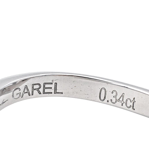 Bague 51 Bague solitaire en or blanc 18 carats avec diamant ovale 58 Facettes 4151685RV