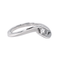 Bague 51 Bague solitaire en or blanc 18 carats avec diamant ovale 58 Facettes 4151685RV