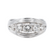 Bague 56 Bague bandeau en platine et or blanc 18 carats pavée de diamants 58 Facettes 4155736CN