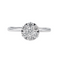 Bague 54 Bague pavée en or blanc 18 carats avec diamants 58 Facettes 4166992RV