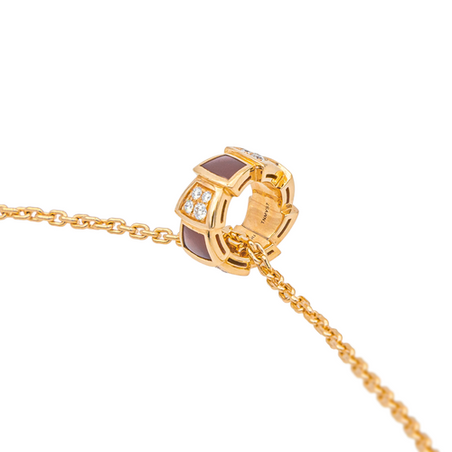 Collier Bulgari Serpenti - Collier en or rose, cornaline et diamants 58 Facettes 4173758RV