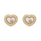 Boucles d'oreilles Chopard Happy Diamonds - Boucles d’oreilles cœur en or rose et diamants 58 Facettes 4173785RV
