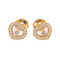 Boucles d'oreilles Chopard Happy Diamonds - Boucles d’oreilles cœur en or rose et diamants 58 Facettes 4173785RV