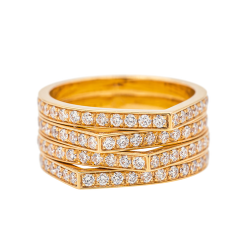 Bague 52 Repossi Antifer - Bague en or rose sertie de diamants 58 Facettes 4174360RV
