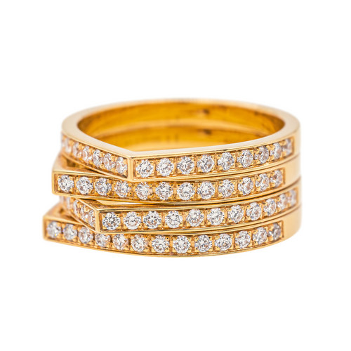 Bague 52 Repossi Antifer - Bague en or rose sertie de diamants 58 Facettes 4174360RV