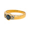 Bague 54.5 Bague en or jaune 18 carats avec saphir ovale et diamants 58 Facettes 4175003CN
