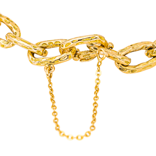 Bracelet Bracelet chaîne maille forçat en or jaune 18 carats 58 Facettes 4175004CN