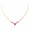 Collier Collier en or jaune 18 carats serti de rubis 58 Facettes 4190789CN