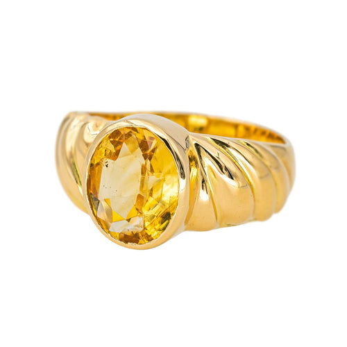 Bague 55 Bague en or jaune 18 carats sertie d’une citrine 58 Facettes 4191879CN