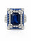 Bague 51 Bague Art déco en platine, diamants et saphirs 58 Facettes Cs