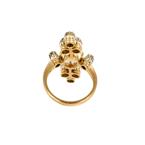 Bague 55 Bague ancienne en or jaune 18k et opale, diamants 58 Facettes BO/240035
