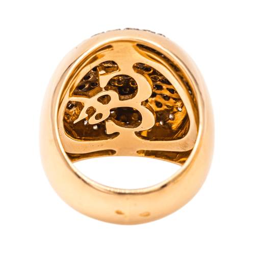 Bague 52 Bague cocktail pavée de diamants en or rose 18 carats 58 Facettes 4216568CN