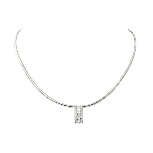 Collier Collier pendentif motifs géométriques en or jaune et or blanc avec diamants 58 Facettes 4221379RV