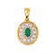 Pendentif Pendentif en or jaune et or blanc 18 carats avec émeraude et diamants 58 Facettes 4227670CN